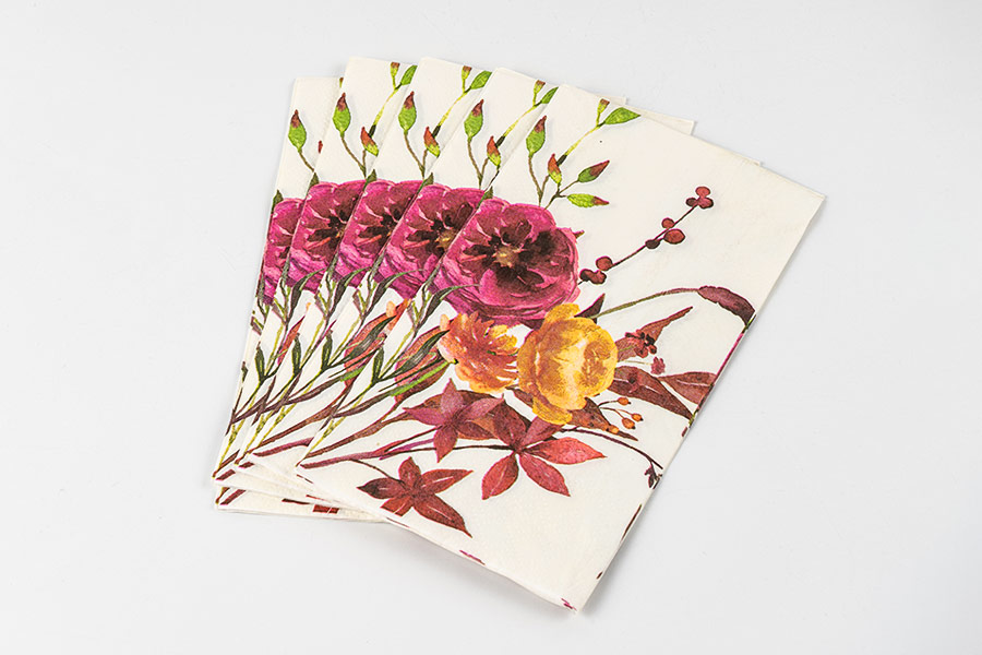 Blommig pappersservett Blommig pappersservett